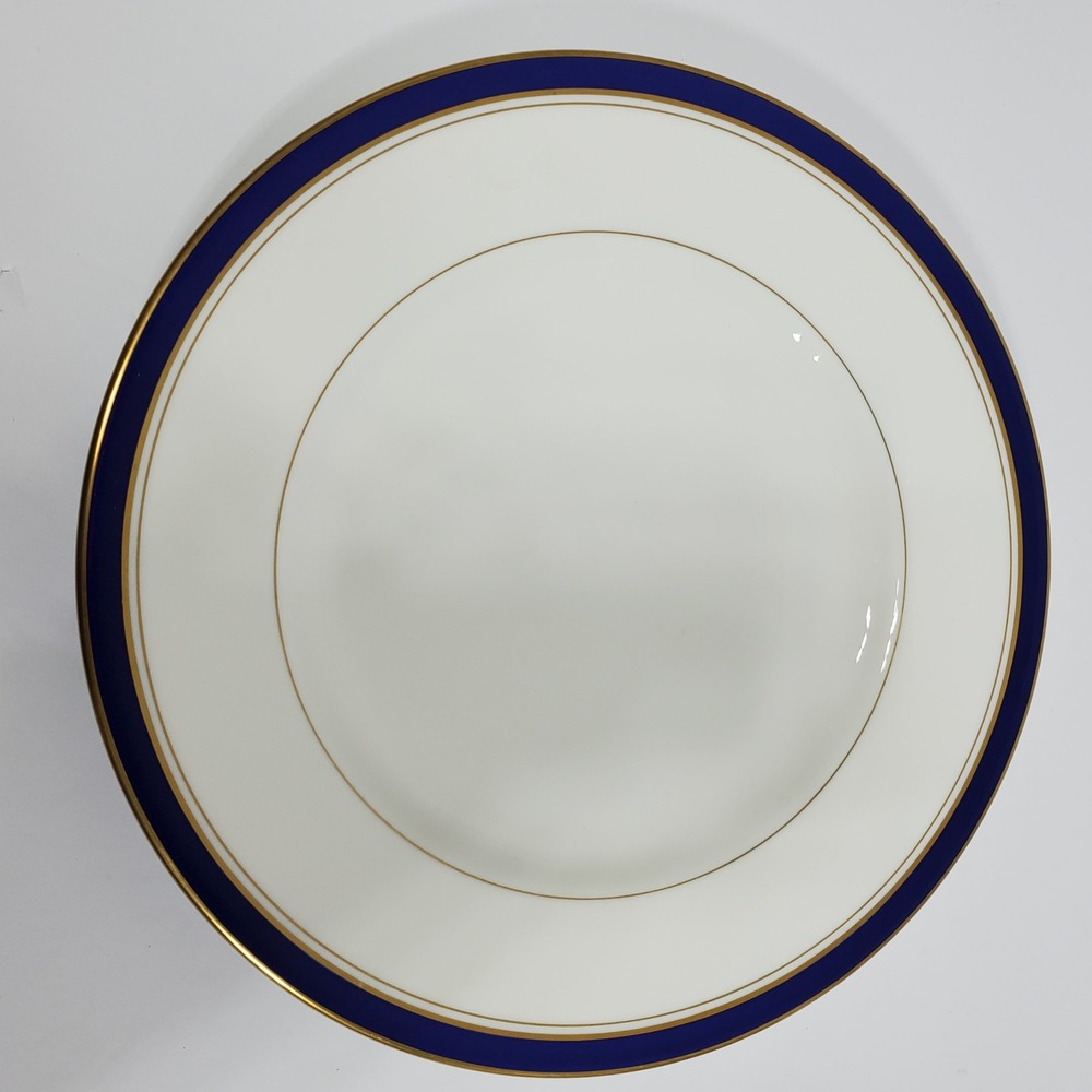 Royal Worcester Howard Dinner Plate White 10.75" Cobalt Gold Trim Bone China